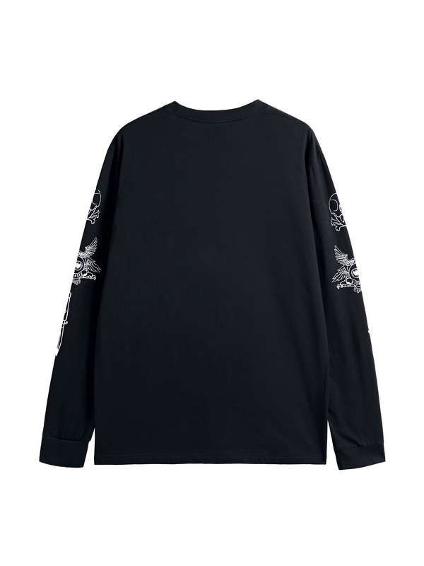 Langarm-T-Shirt mit Street-Print für Herren-1